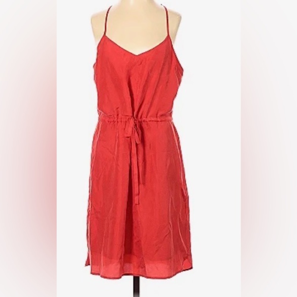 Madewell Silk Red Spaghetti Strap dress Size S
